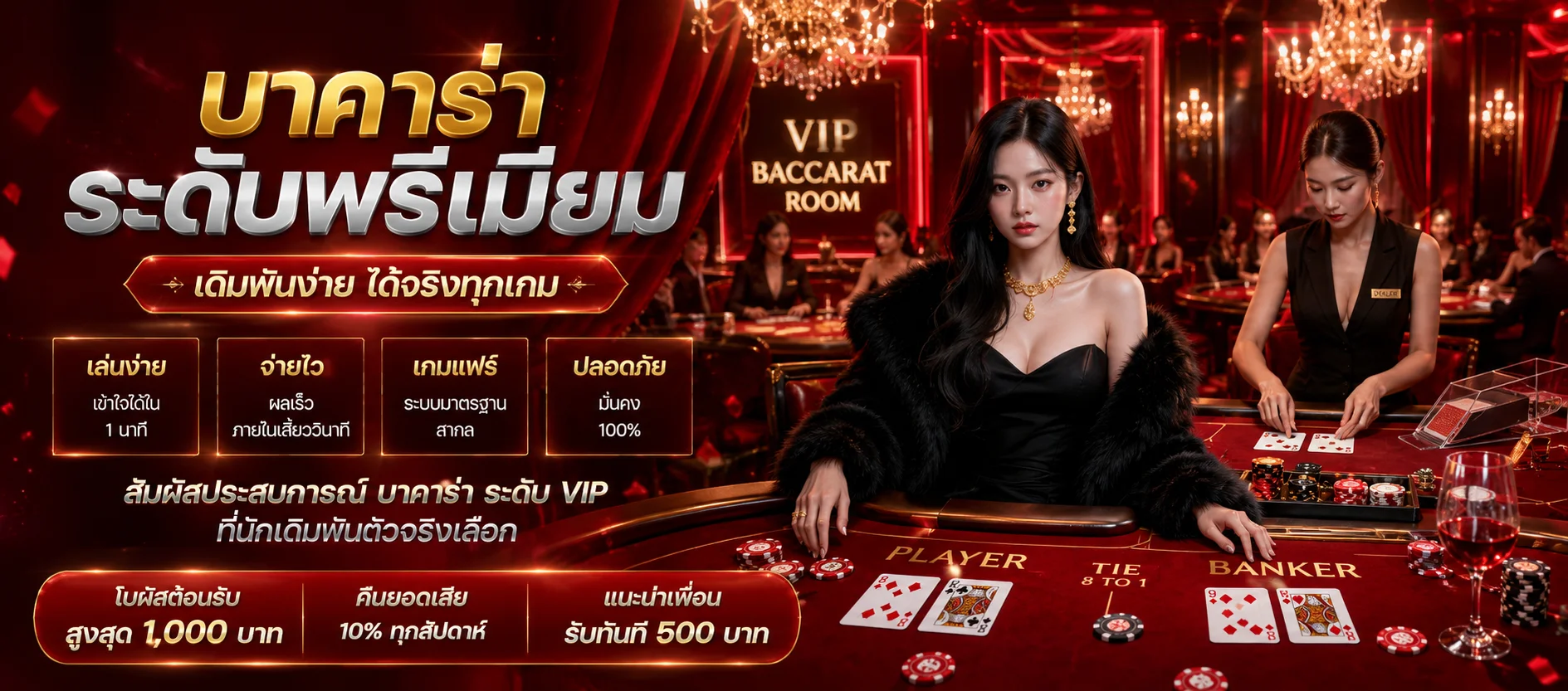 บาคาร่าออนไลน์ คาสิโนสด ห้องถ่ายทอดจากบ่อนจริง 24 ชั่วโมง